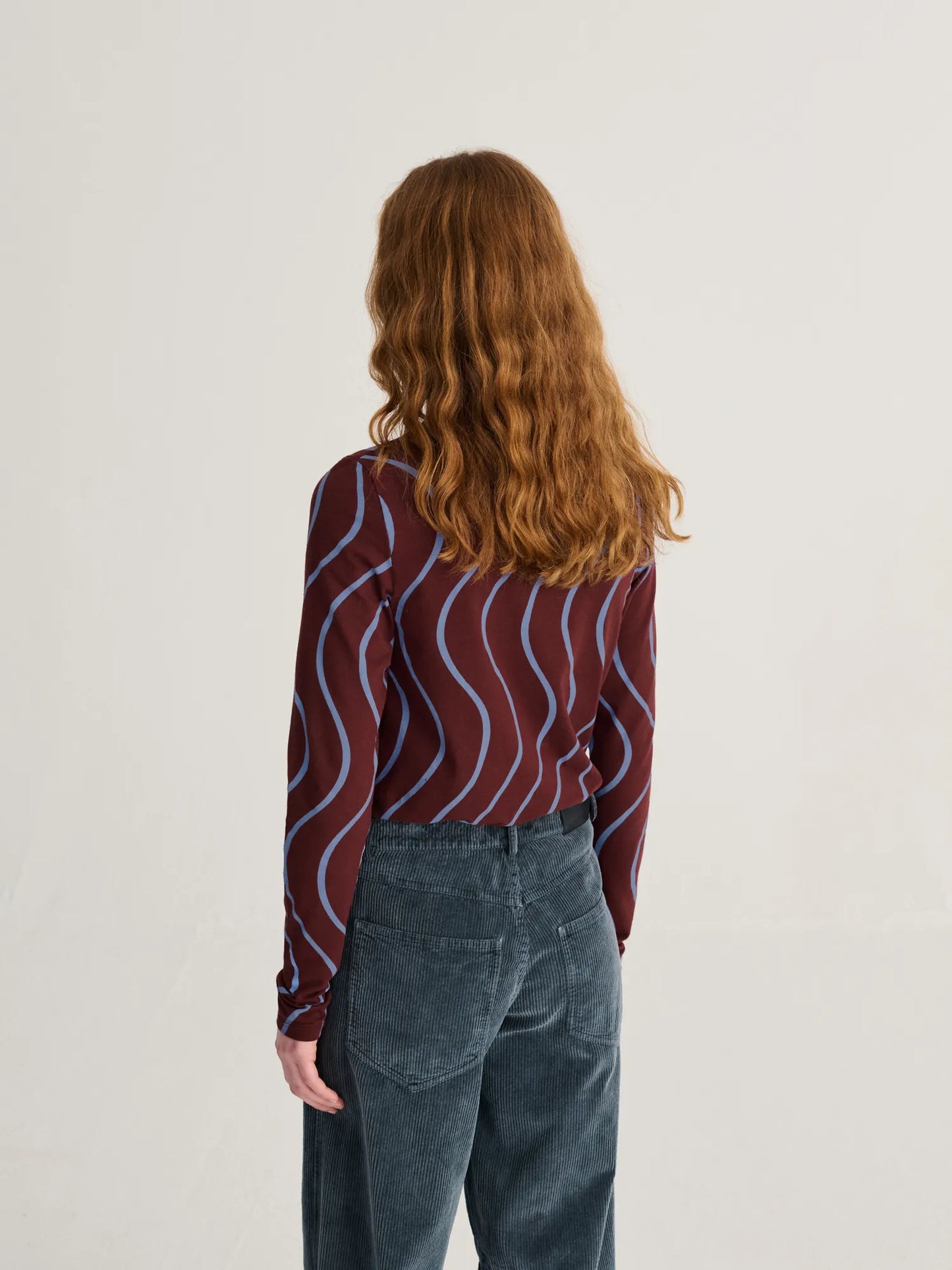 Top de coll alt estampat Psicodelic Stripes
