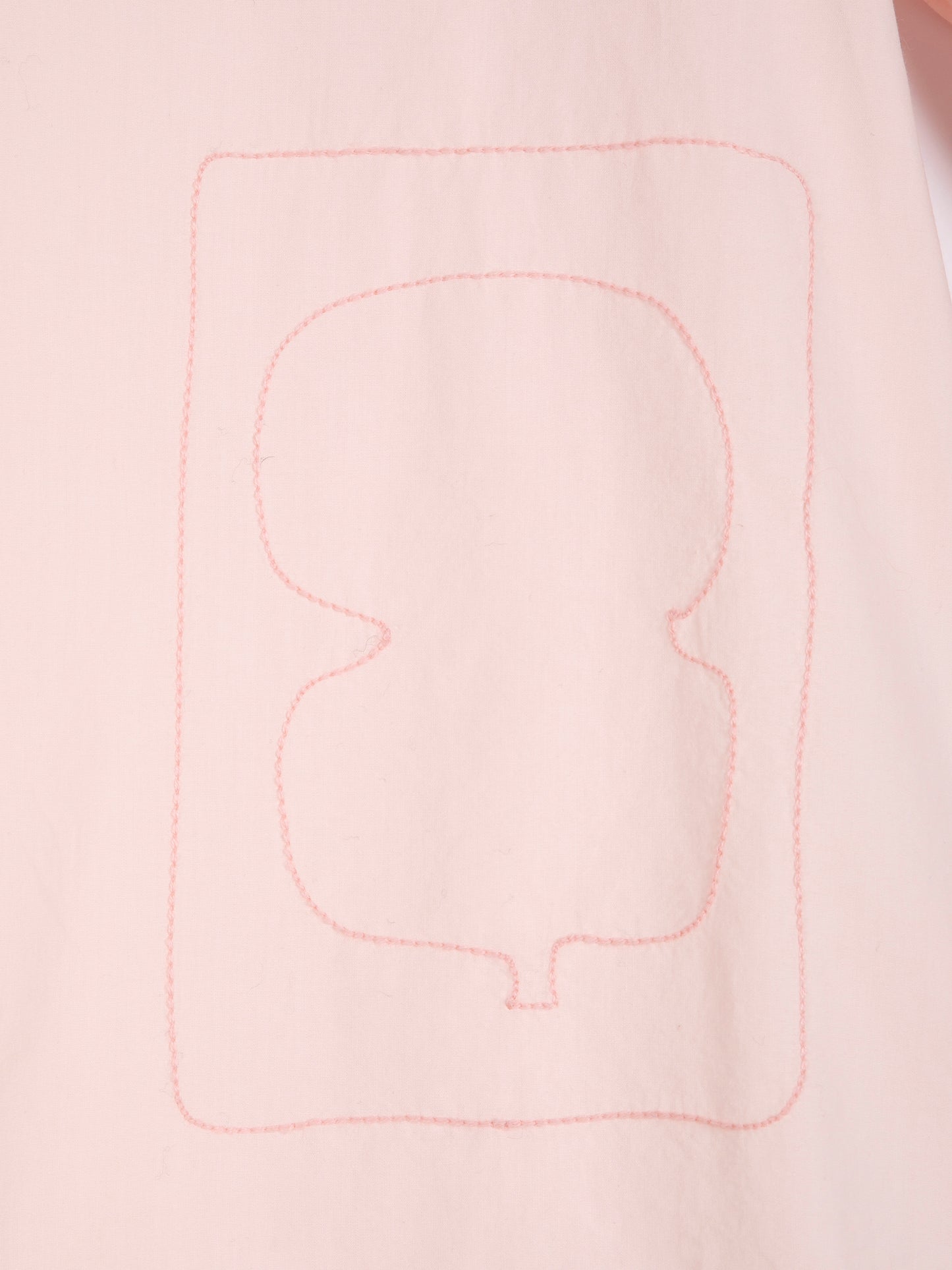 Plant Seal embroidery poplin shirt