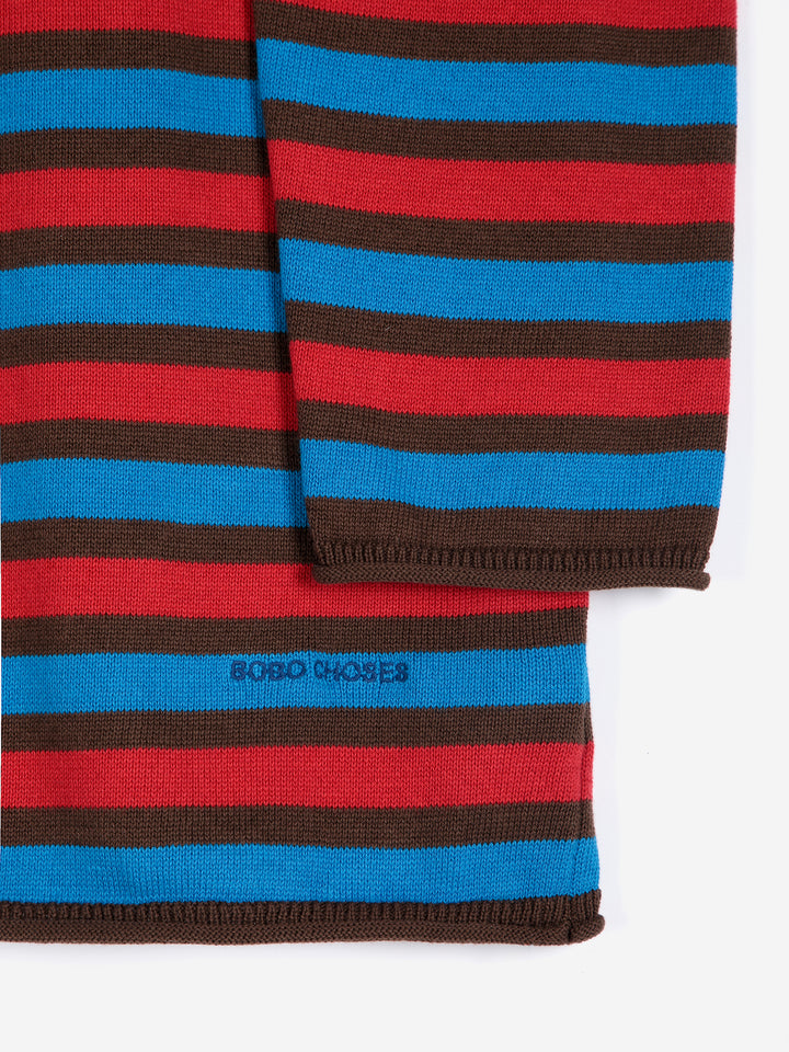 Striped cotton cardigan