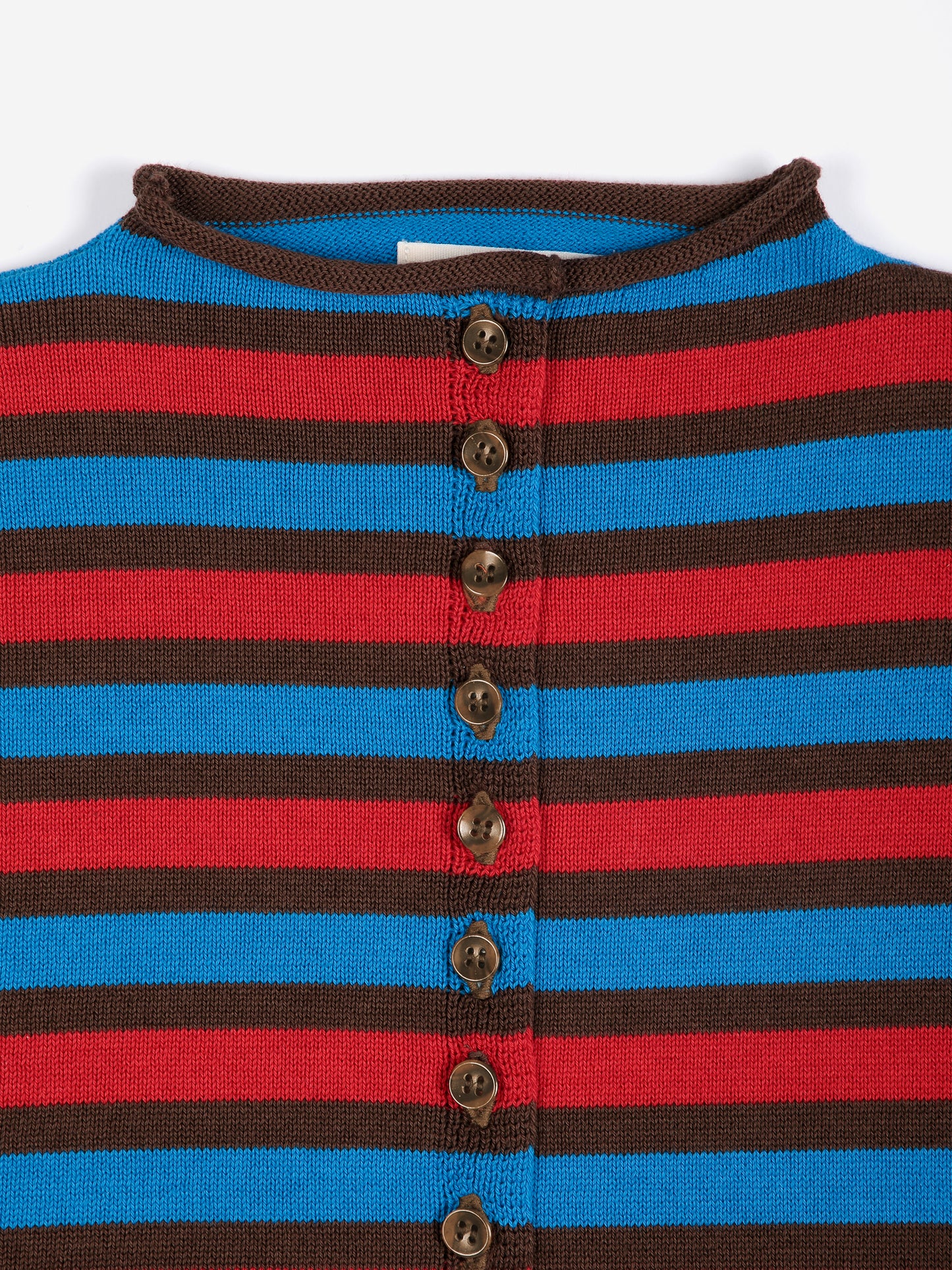 Gestreifte Strickjacke aus Baumwolle