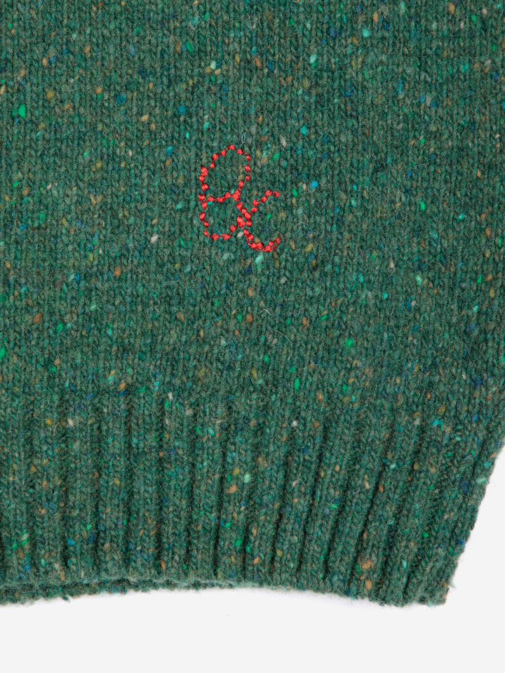 Color block wool blend jumper