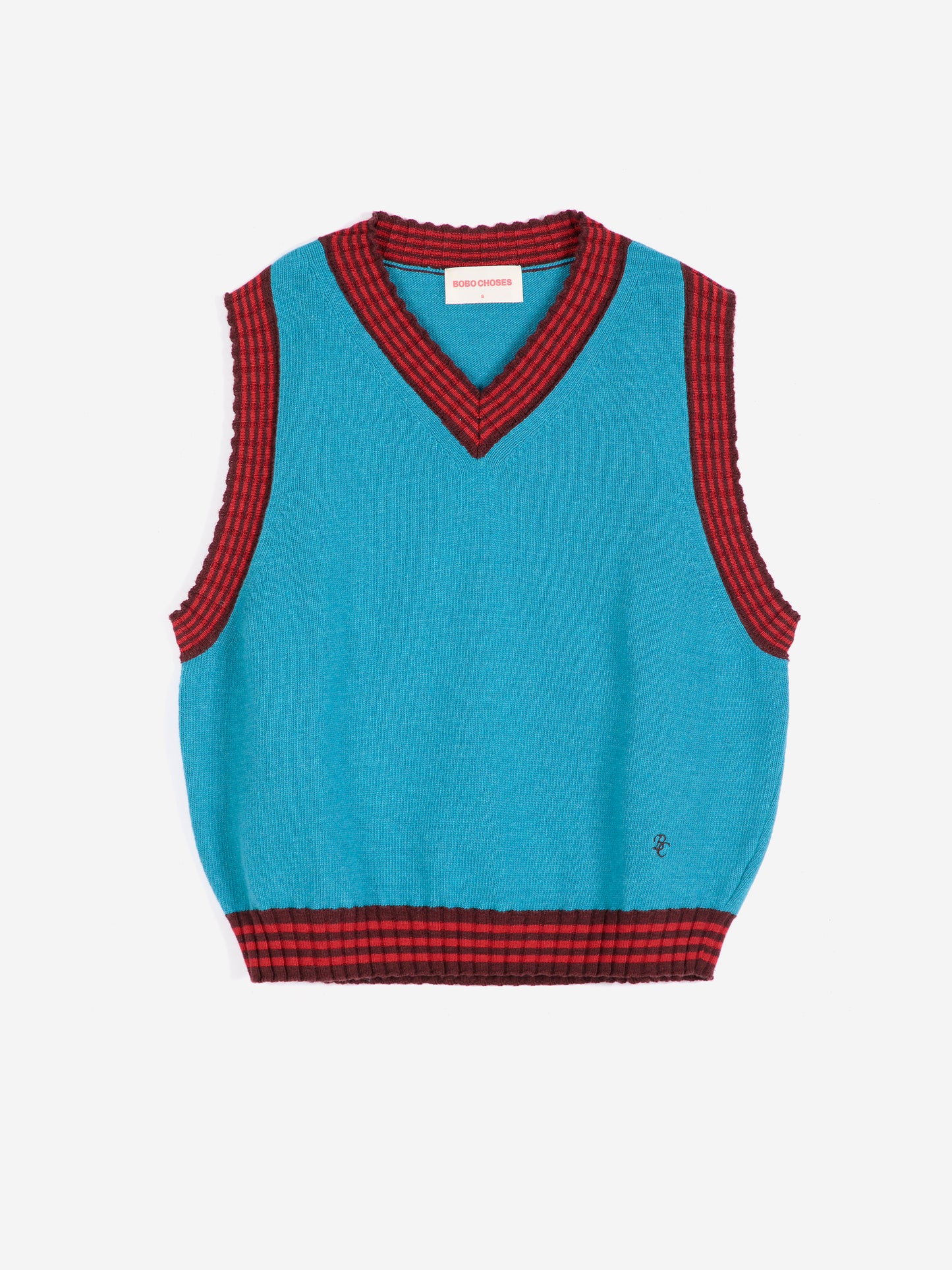 Gestreifte Strickweste aus Wollmix