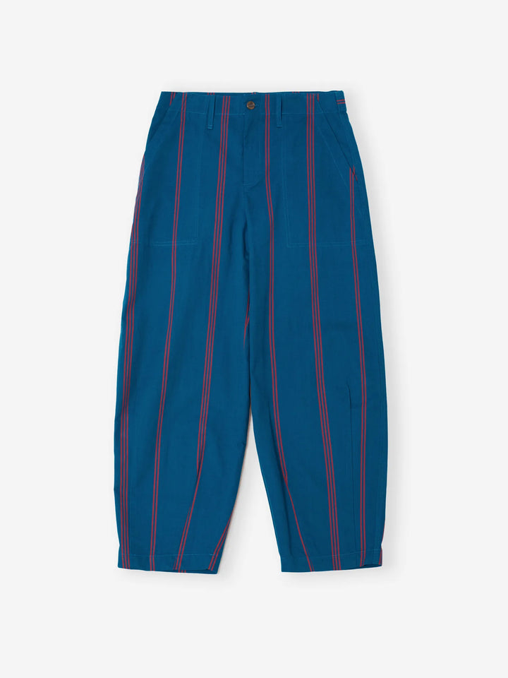Triple Stripes all over cotton barrel pants