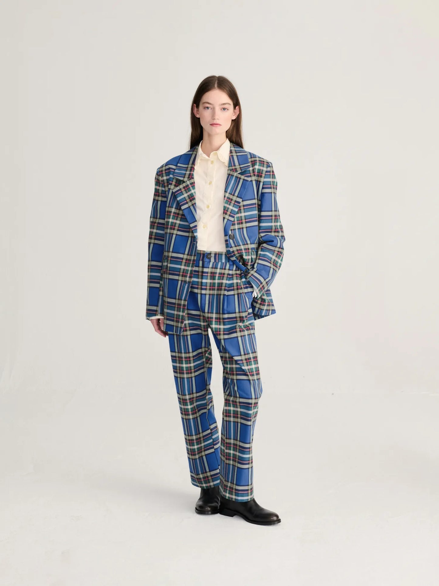 Pantalons prisats de franel·la Tartan