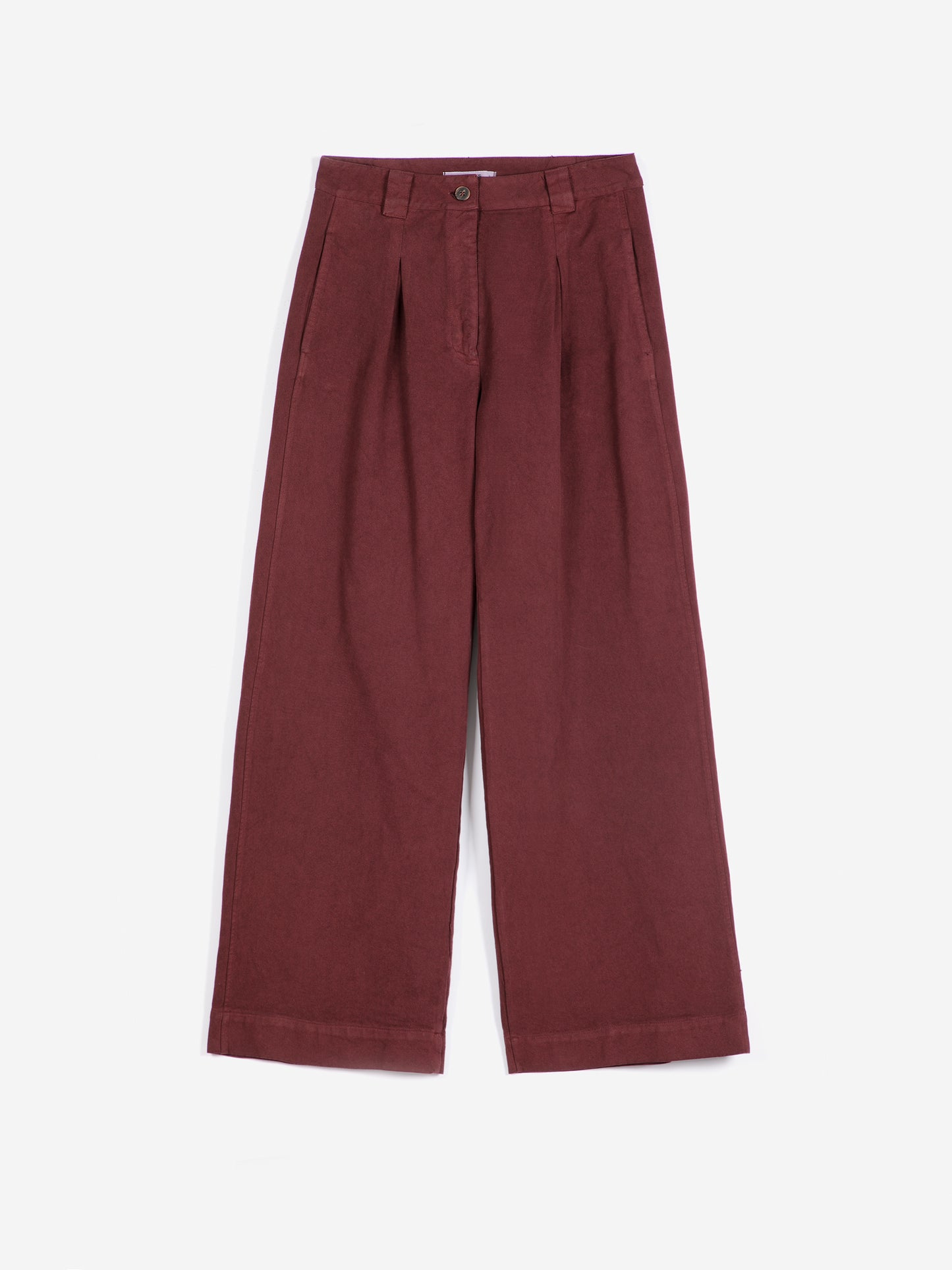 Weite Faltenhose aus Twill