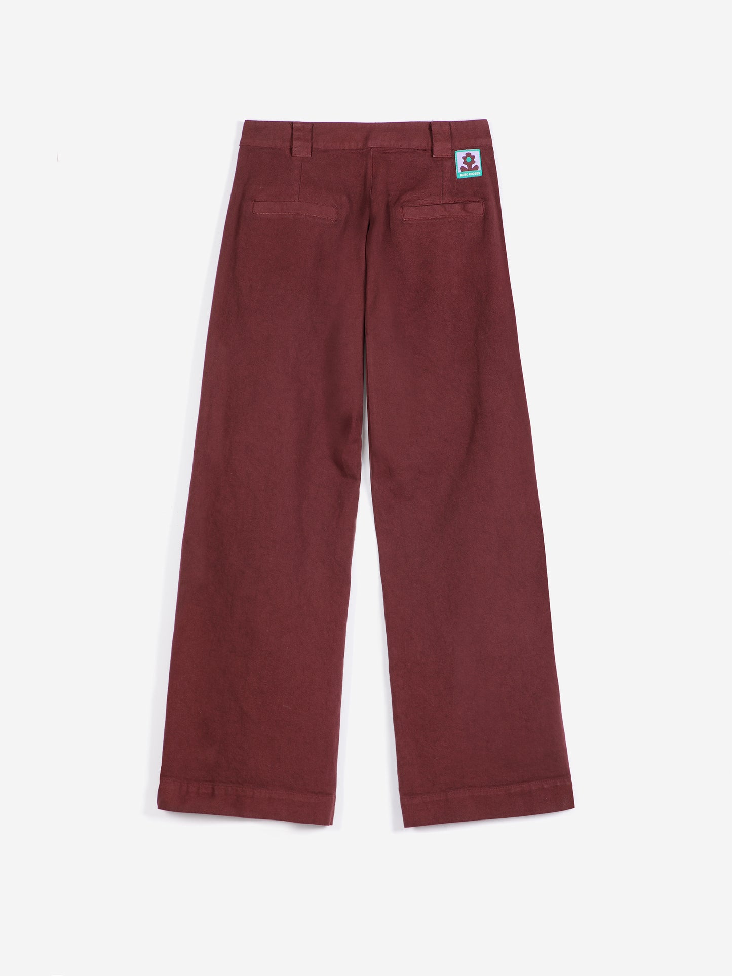 Weite Faltenhose aus Twill