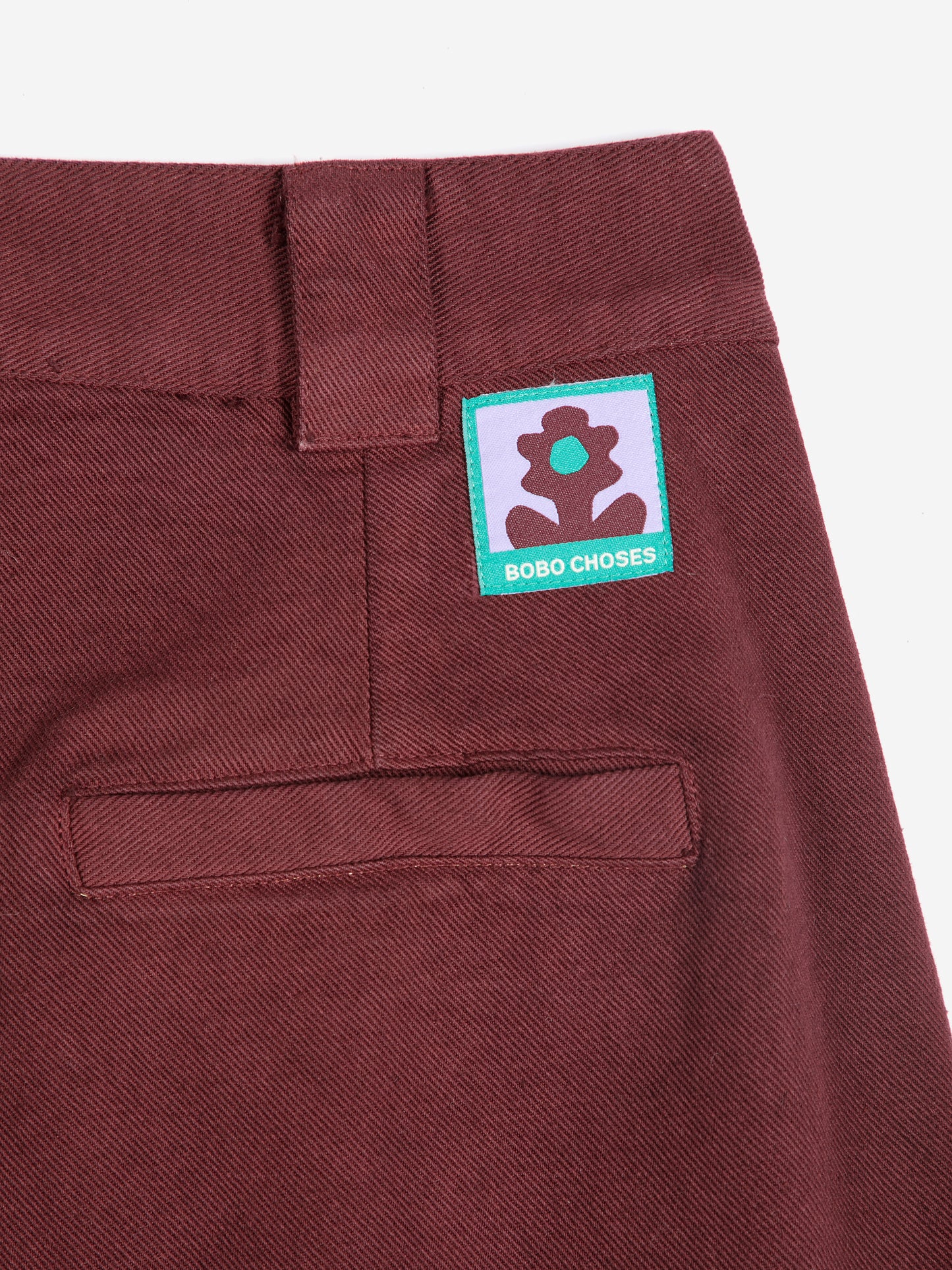 Weite Faltenhose aus Twill