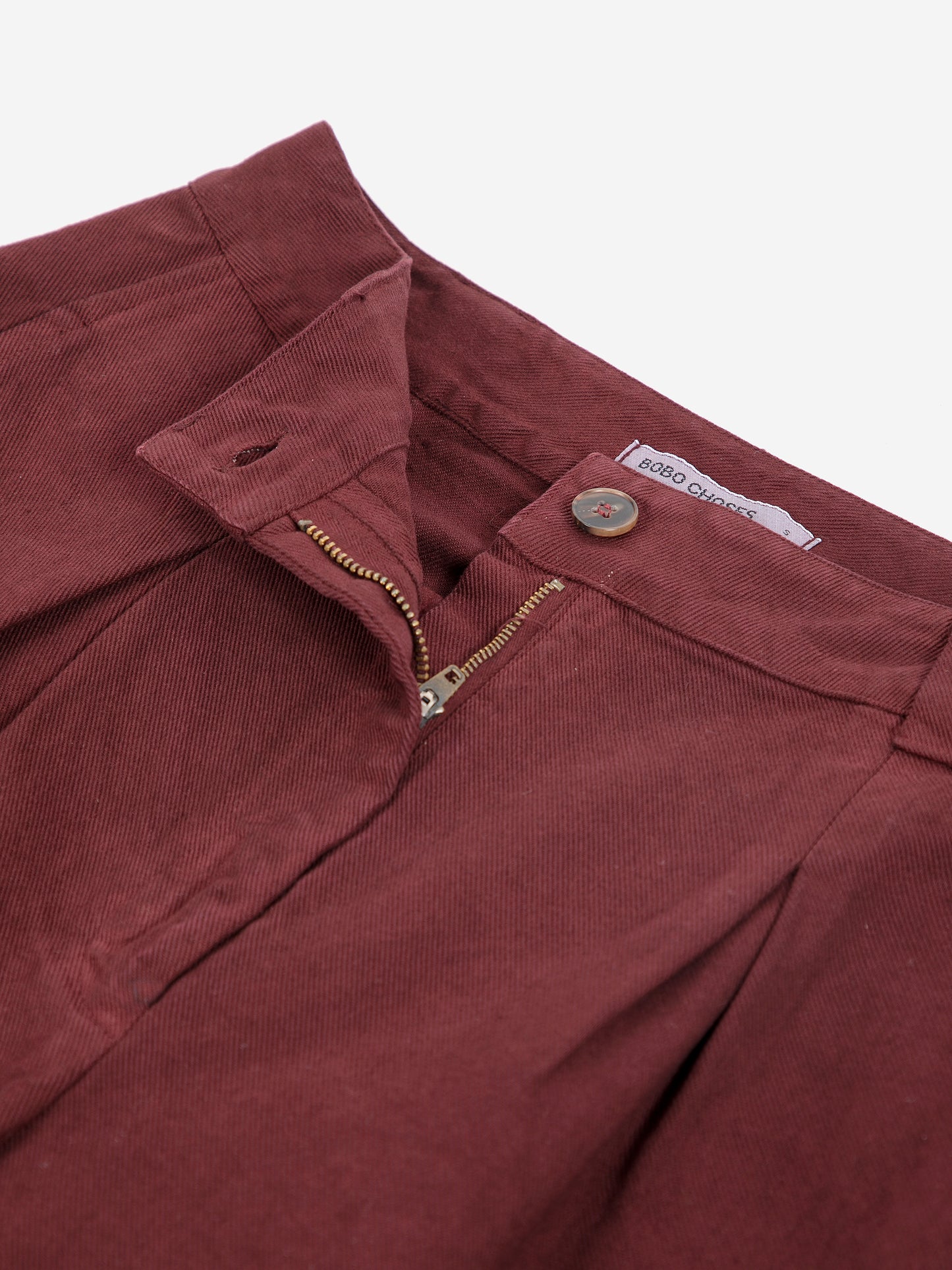 Weite Faltenhose aus Twill