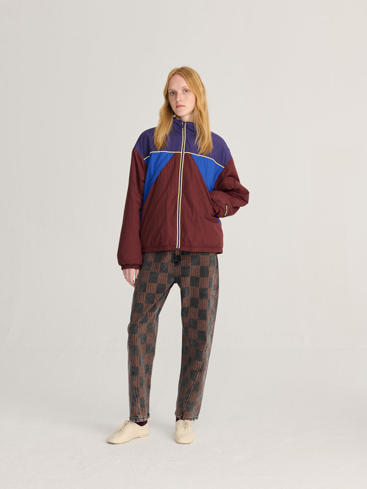 Almost Moiré all over mom fit jeans
