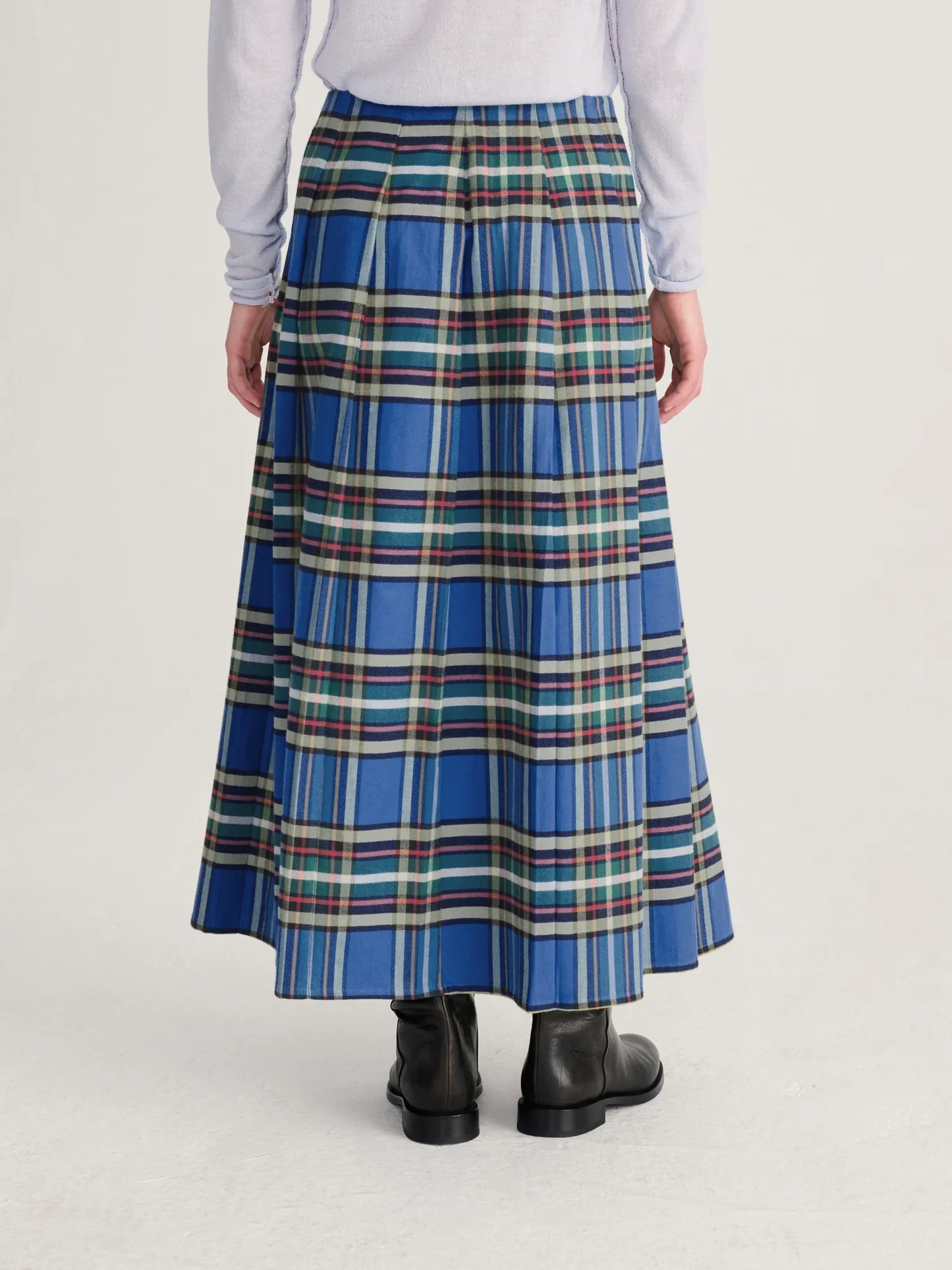 Faldilla prisada de franel·la Tartan