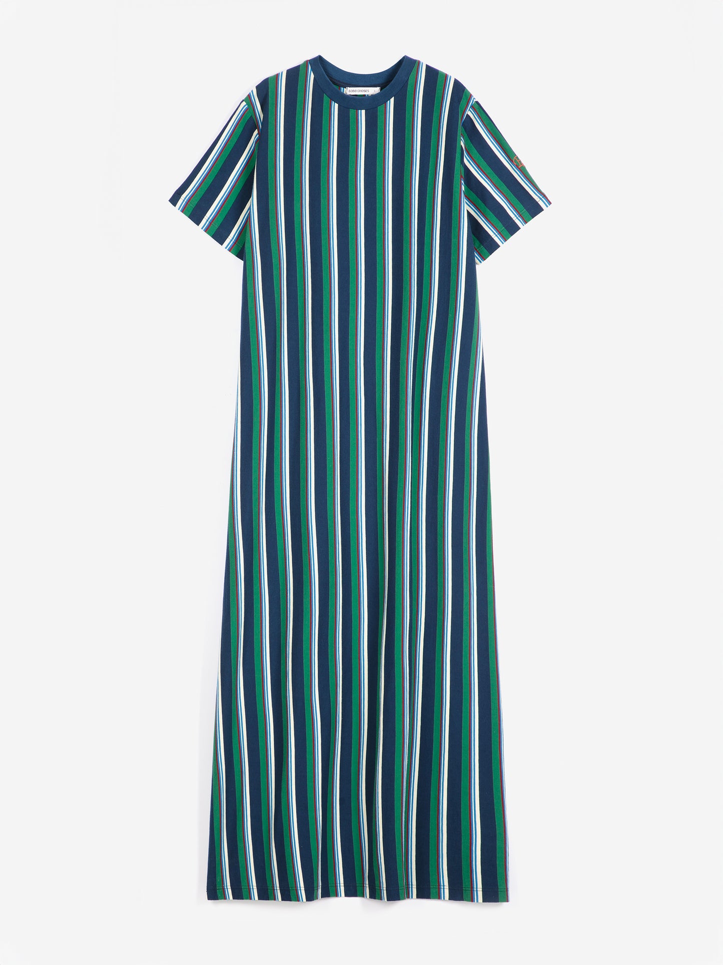 Striped long jersey dress