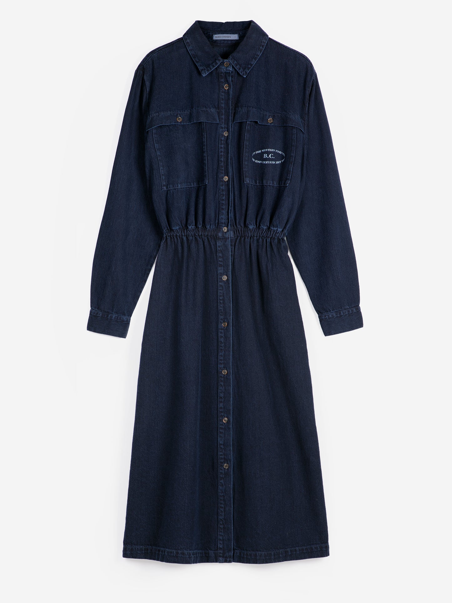 Washed denim dress