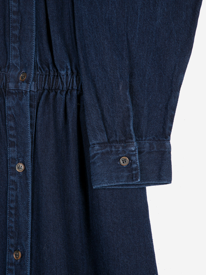 Washed denim dress