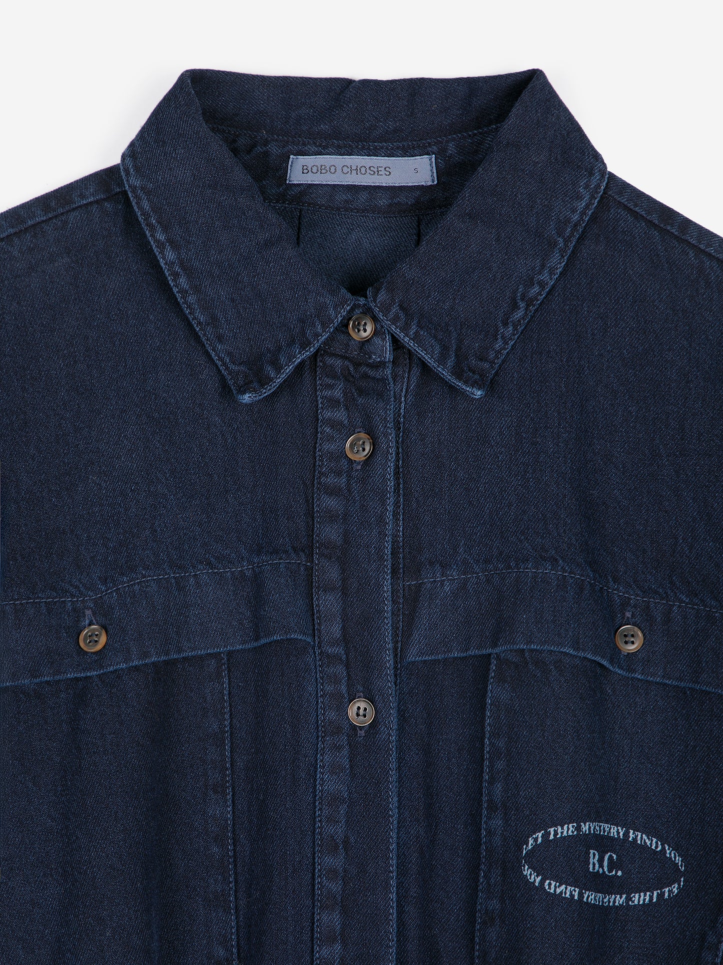 Washed denim dress