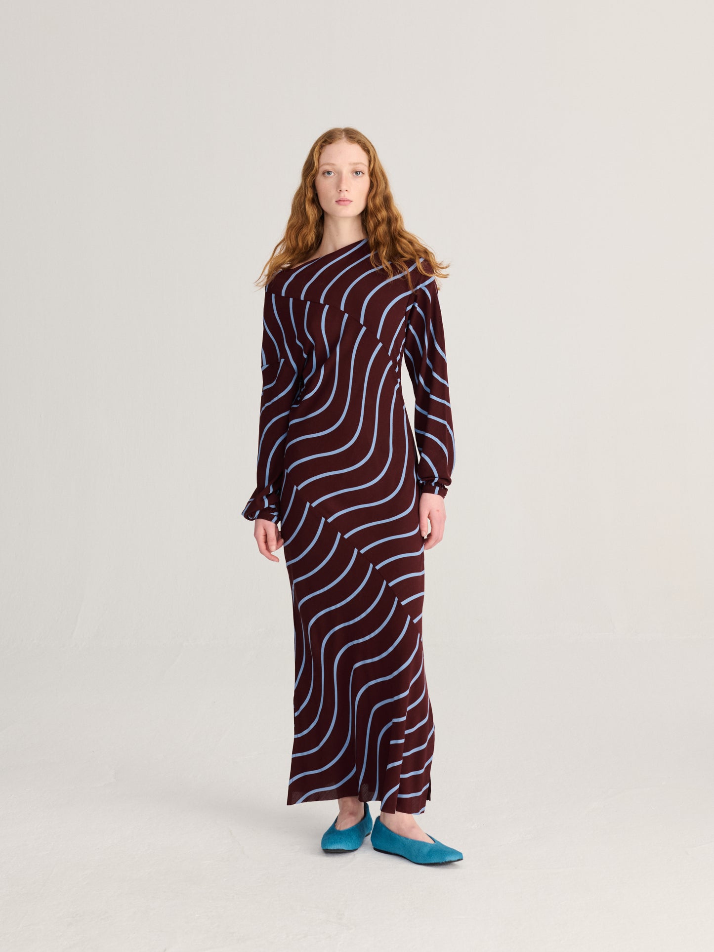 Vestit fluid estampat Psicodelic Stripes