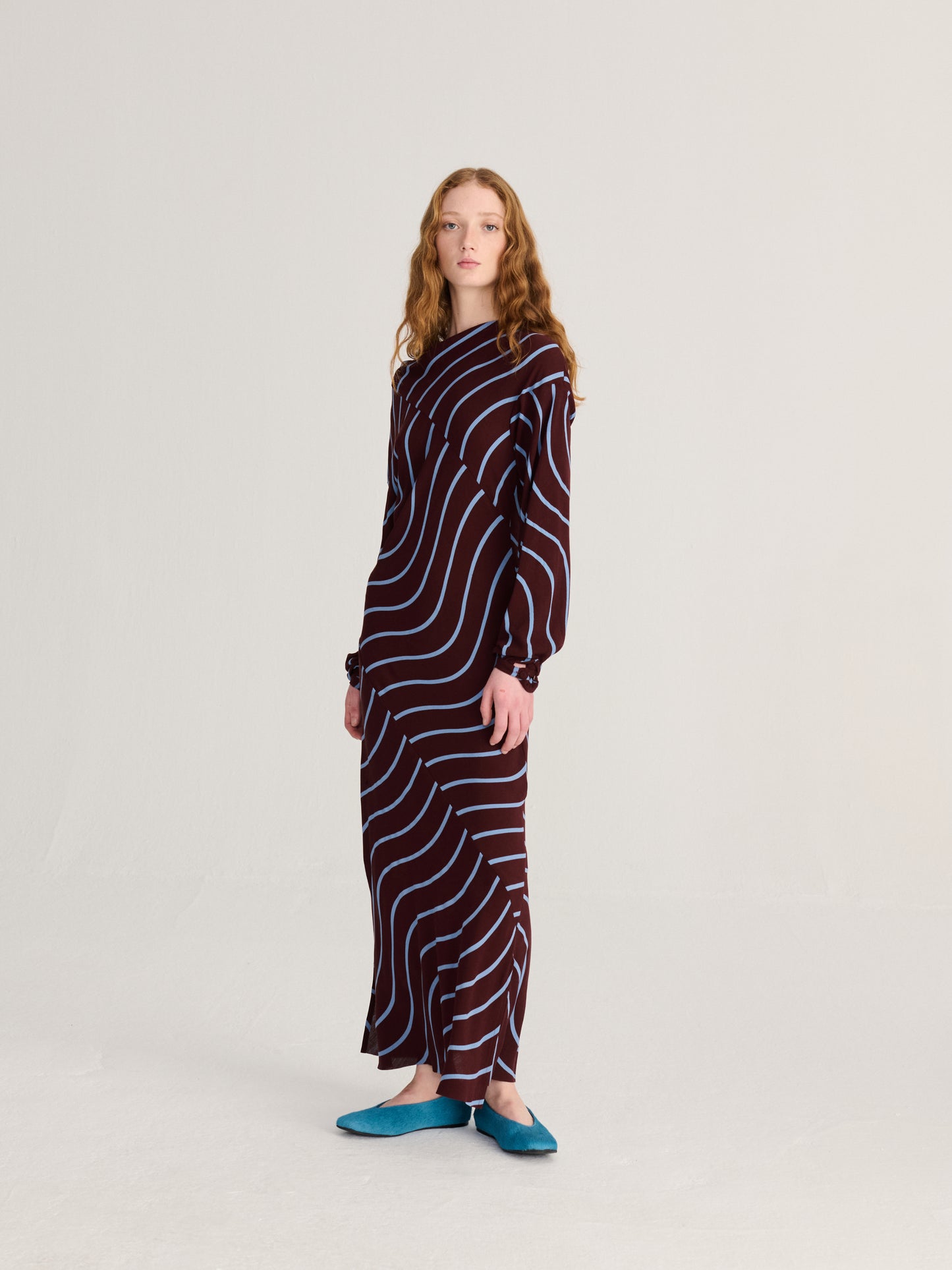 Vestit fluid estampat Psicodelic Stripes