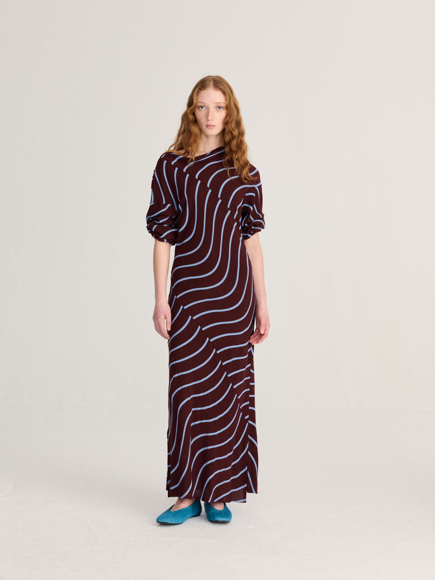 Vestit fluid estampat Psicodelic Stripes