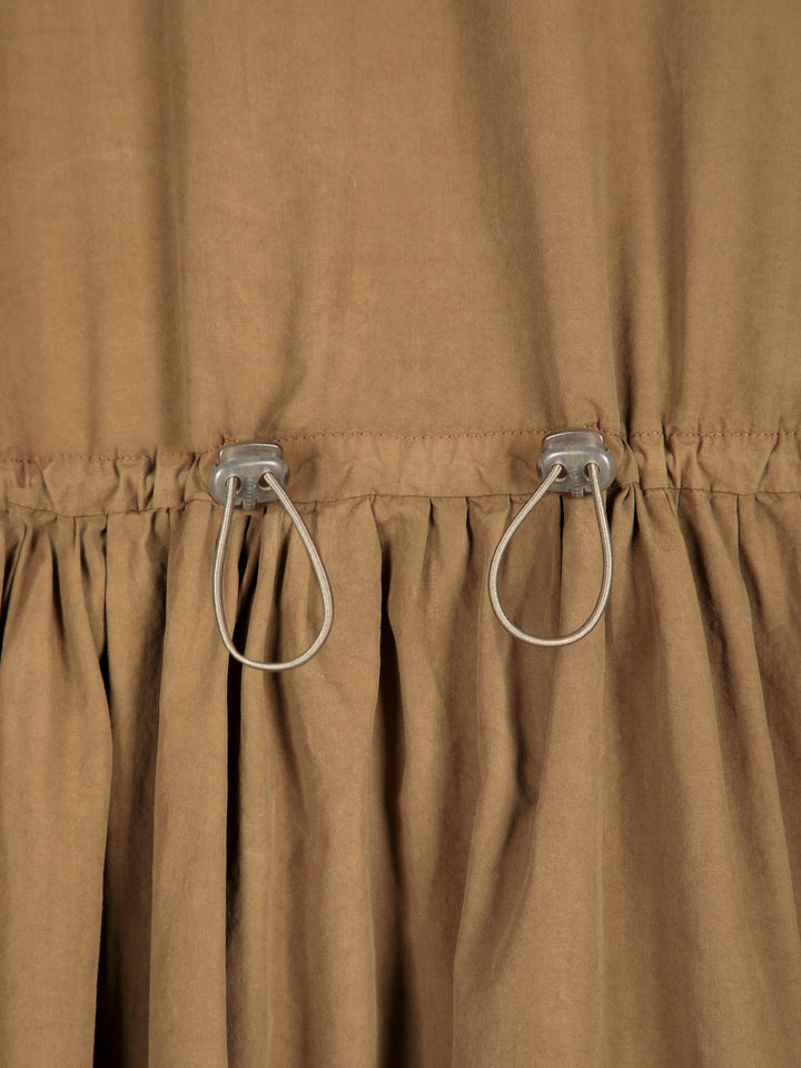 Poplin elastic waist dress