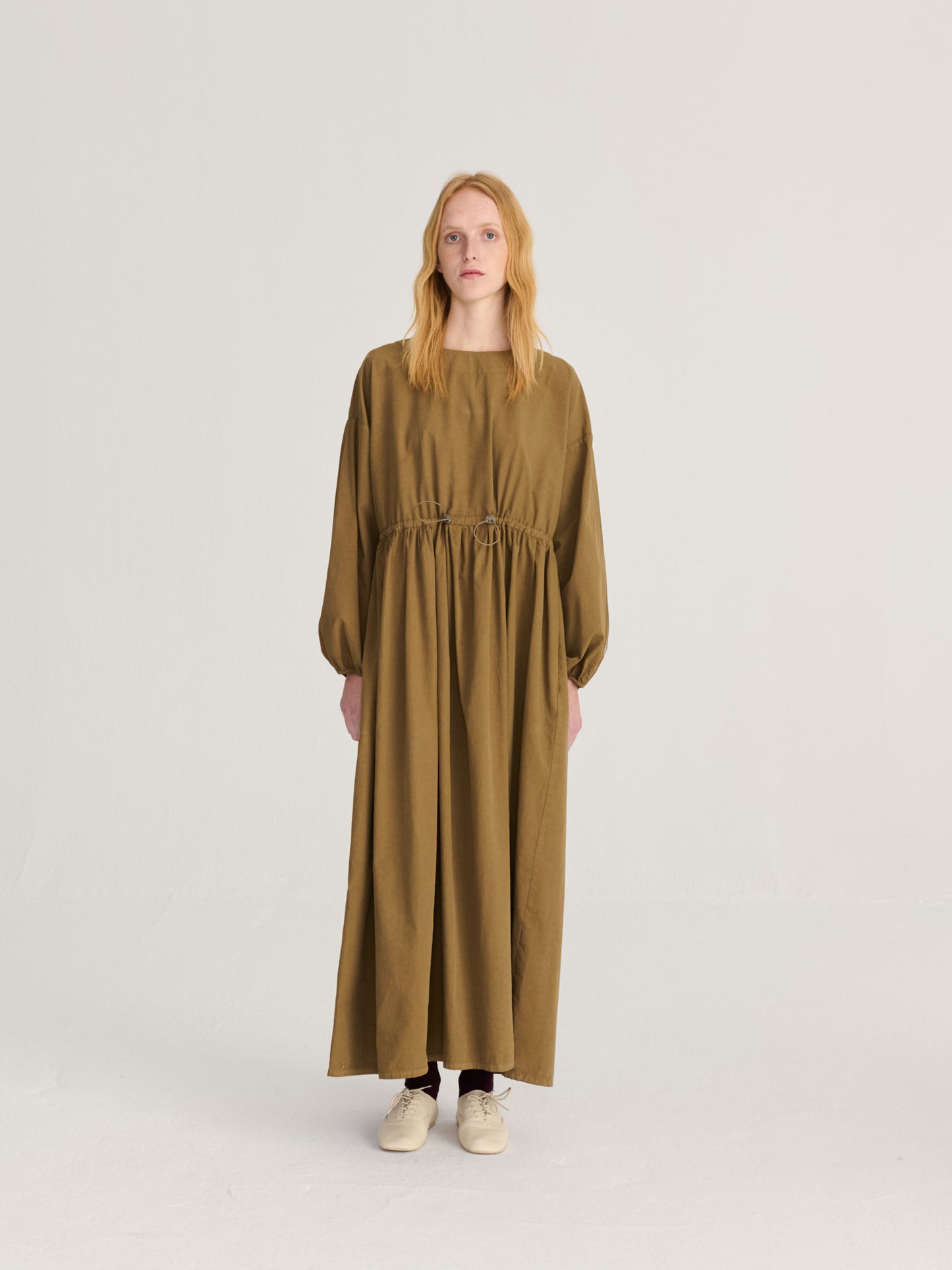 Vestit de popelín amb cintura elàstica