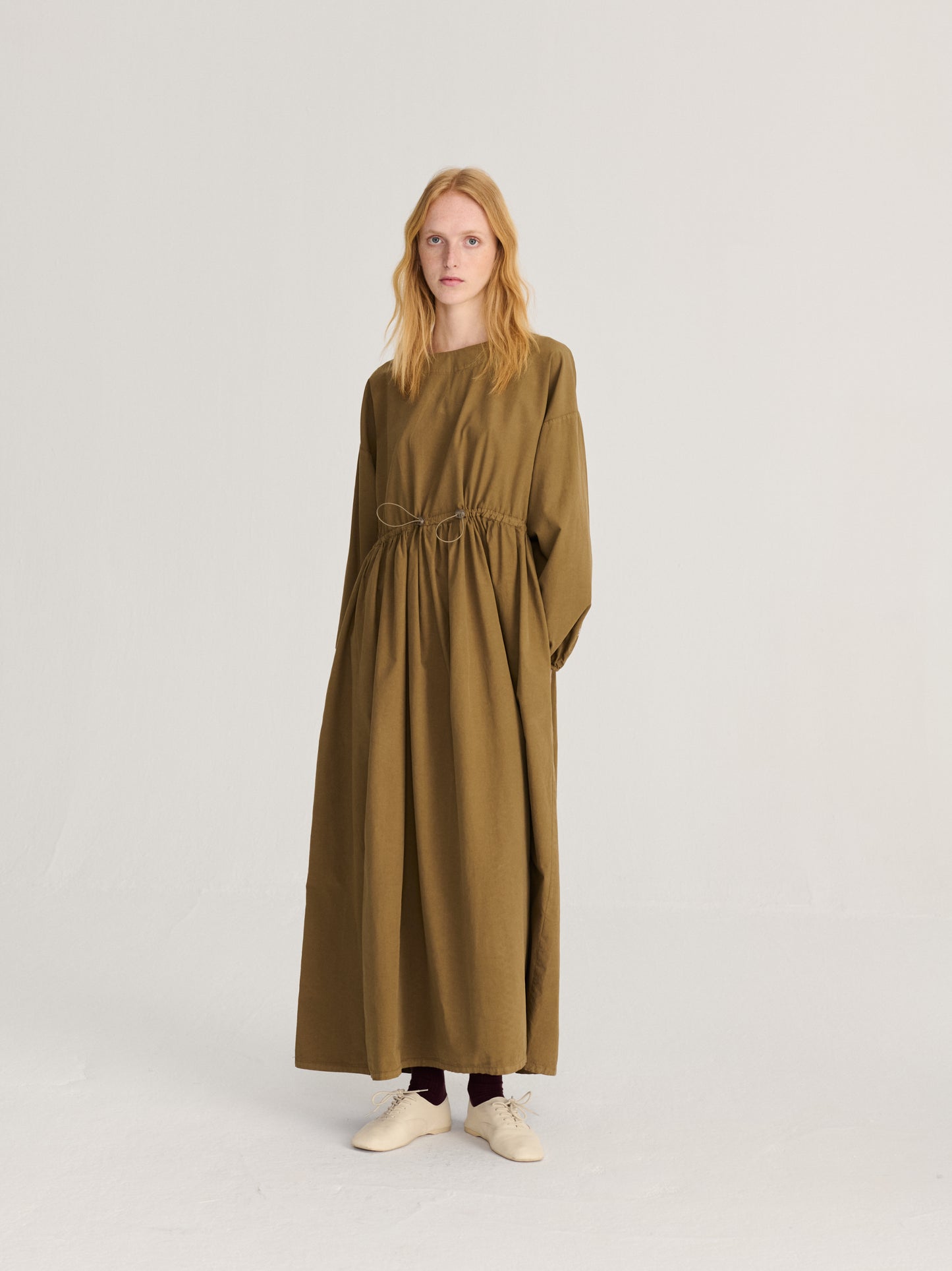 Vestit de popelín amb cintura elàstica