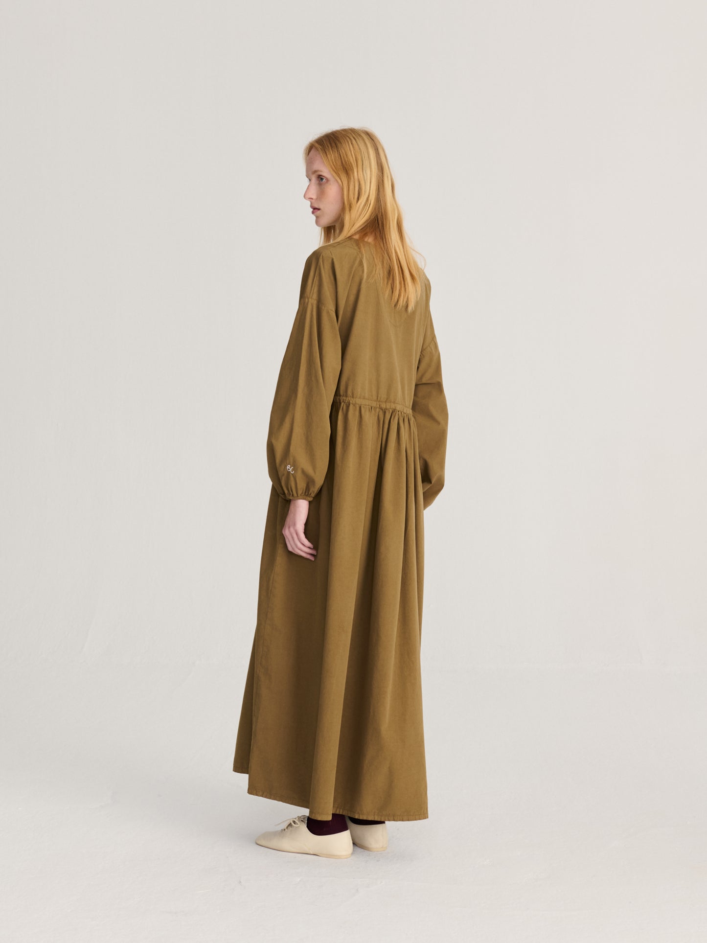 Vestit de popelín amb cintura elàstica