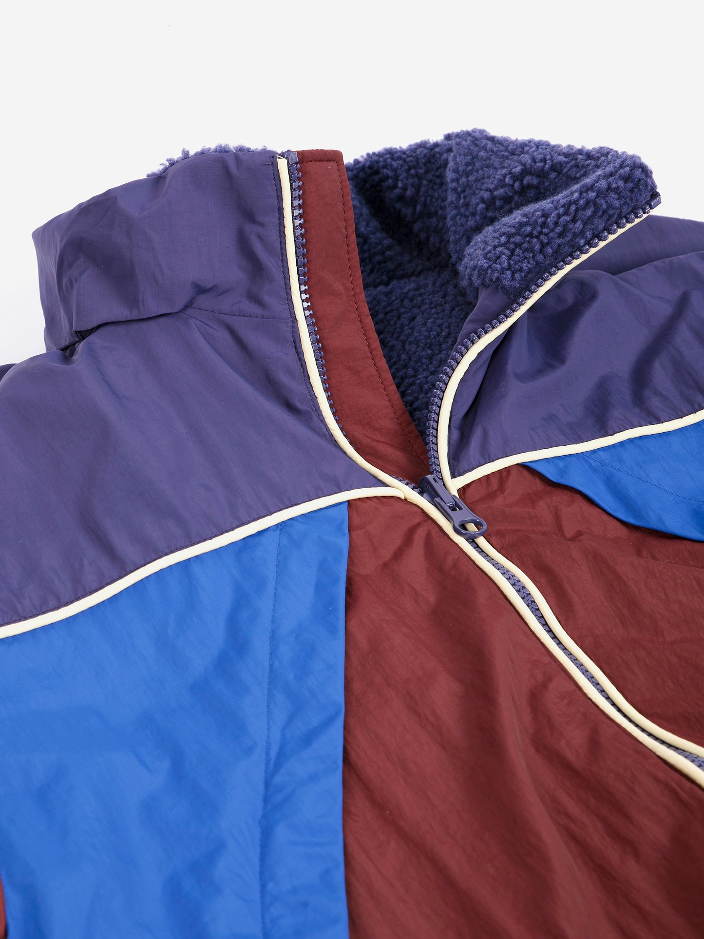 Doudoune sherpa en nylon Color Block