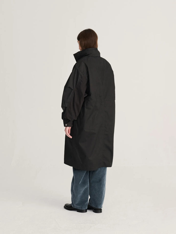 Waxed cotton parka