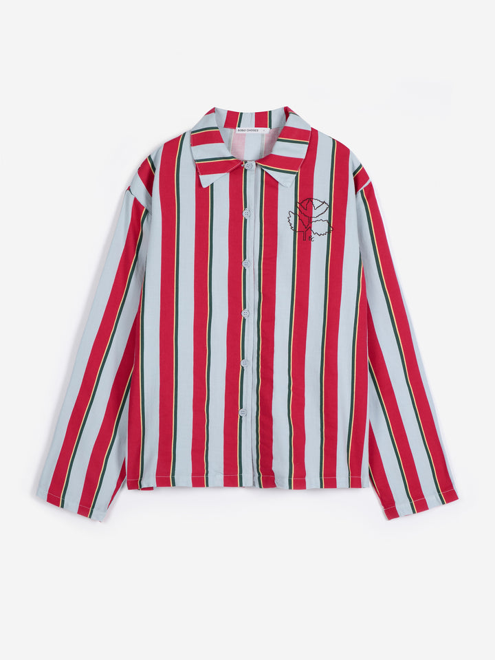 Ensemble de pyjama en flanelle fluide rayé all-over
