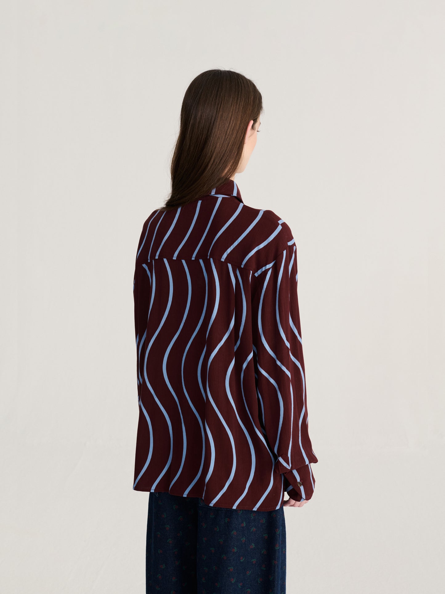 Psicodelic Stripes all over fluid shirt