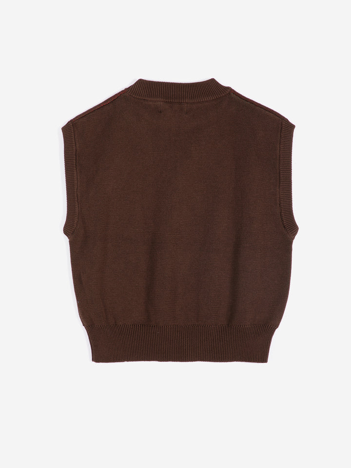 Plant Seal jacquard cotton vest