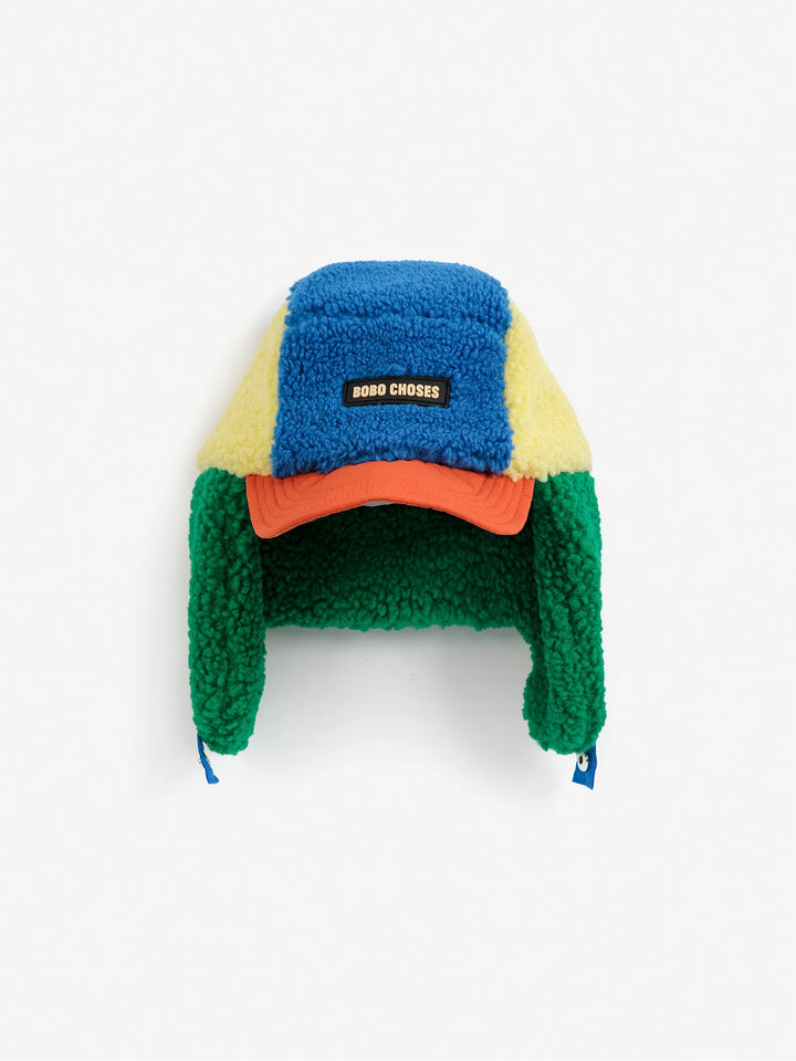 Bobo Choses color block sheepskin chapka