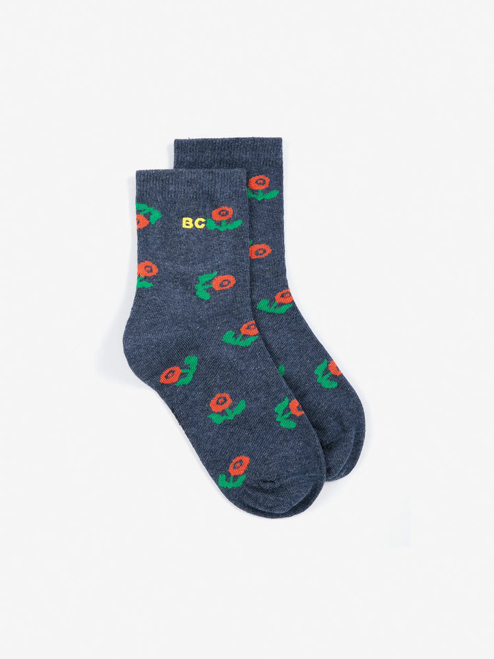 Stamp Bloom all over short socks
