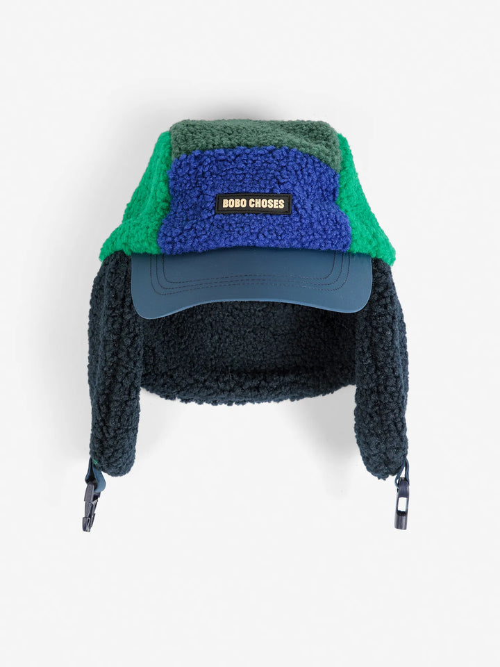 Bobo Choses color block sheepskin chapka