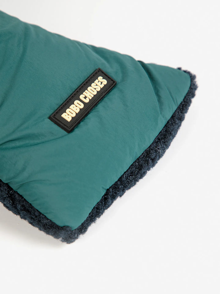 Color Block sheepskin neck warmer