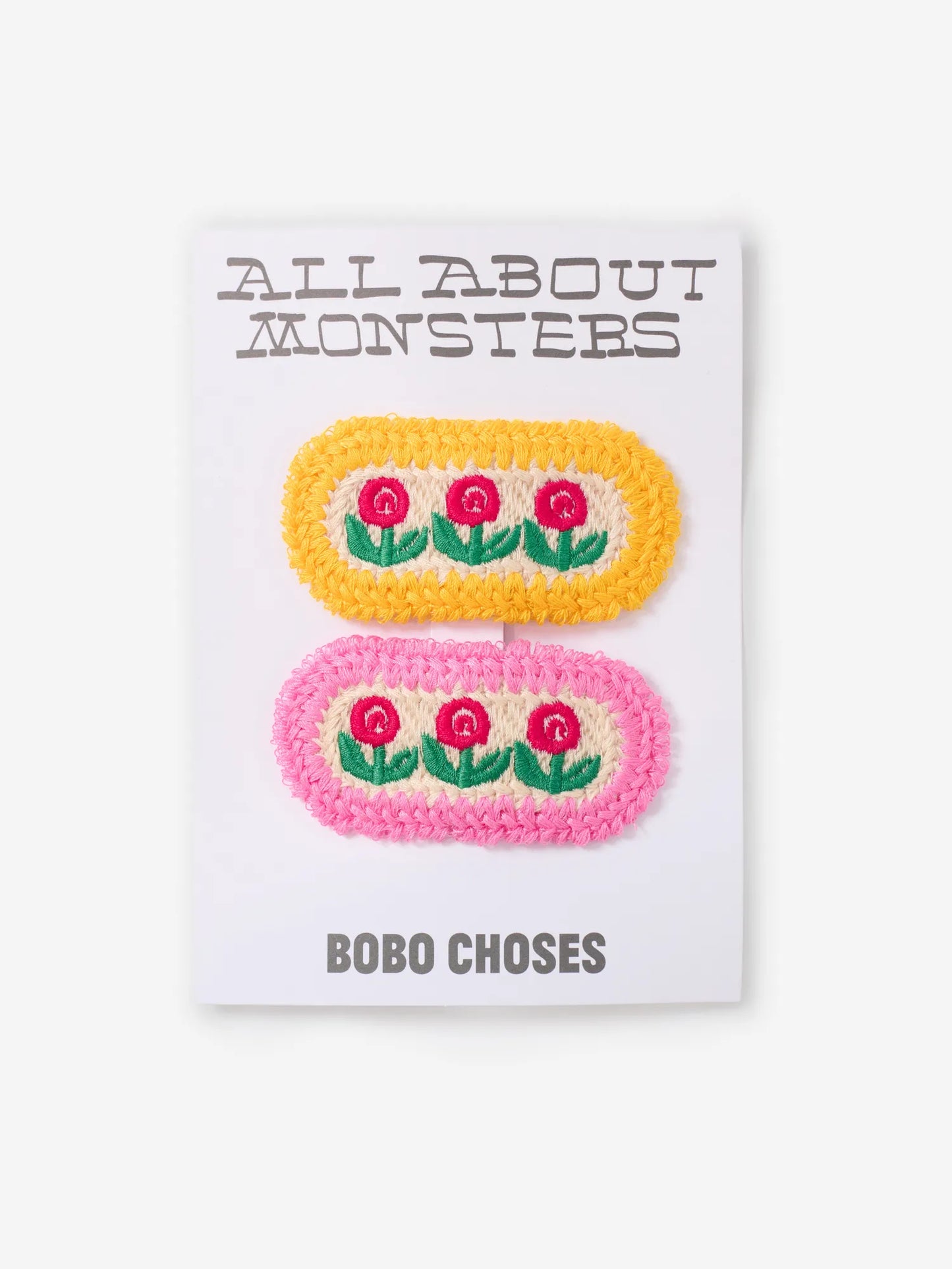 Stamp Bloom knit hairclips