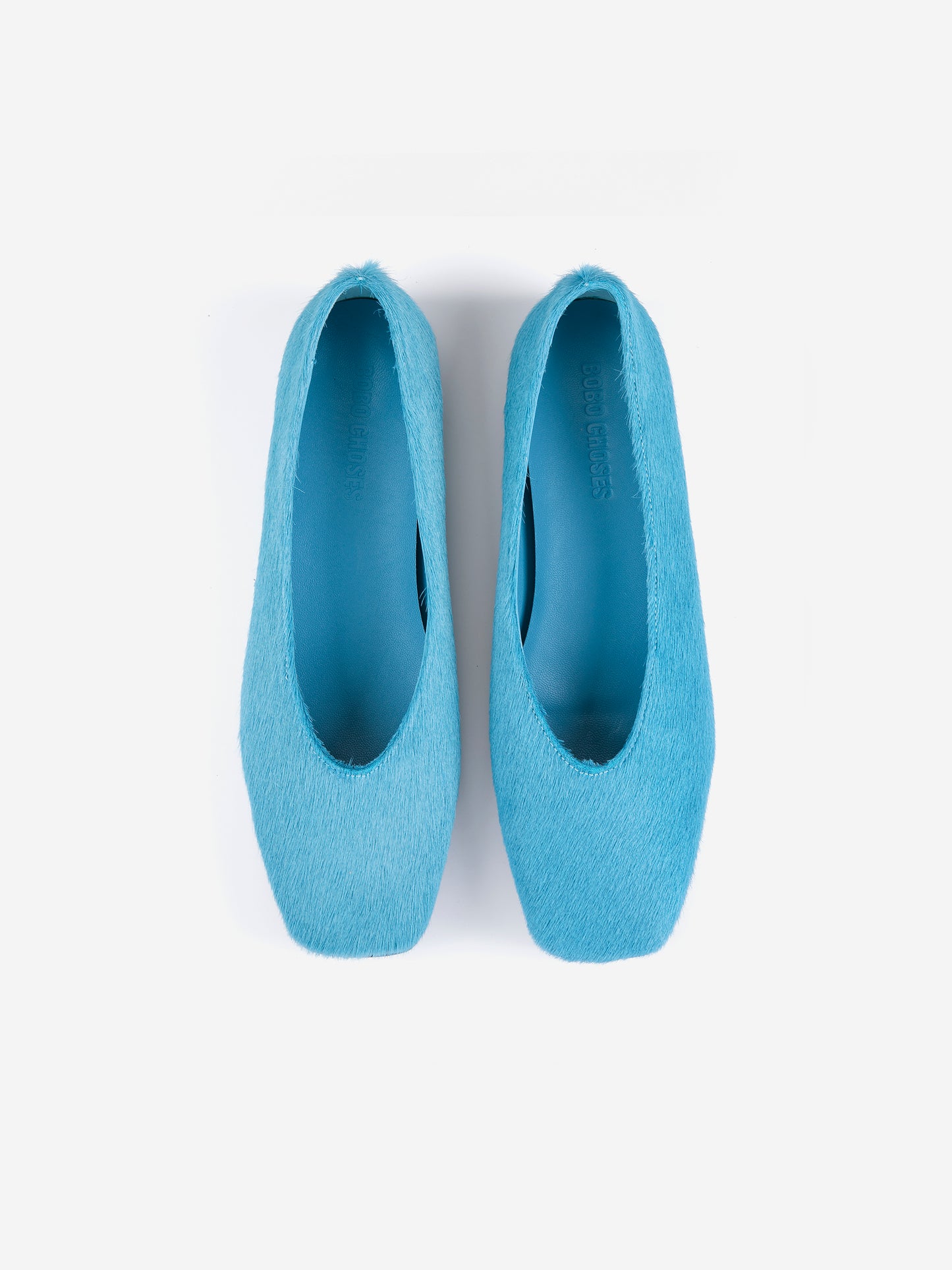 Flache Lederballerinas Hairy