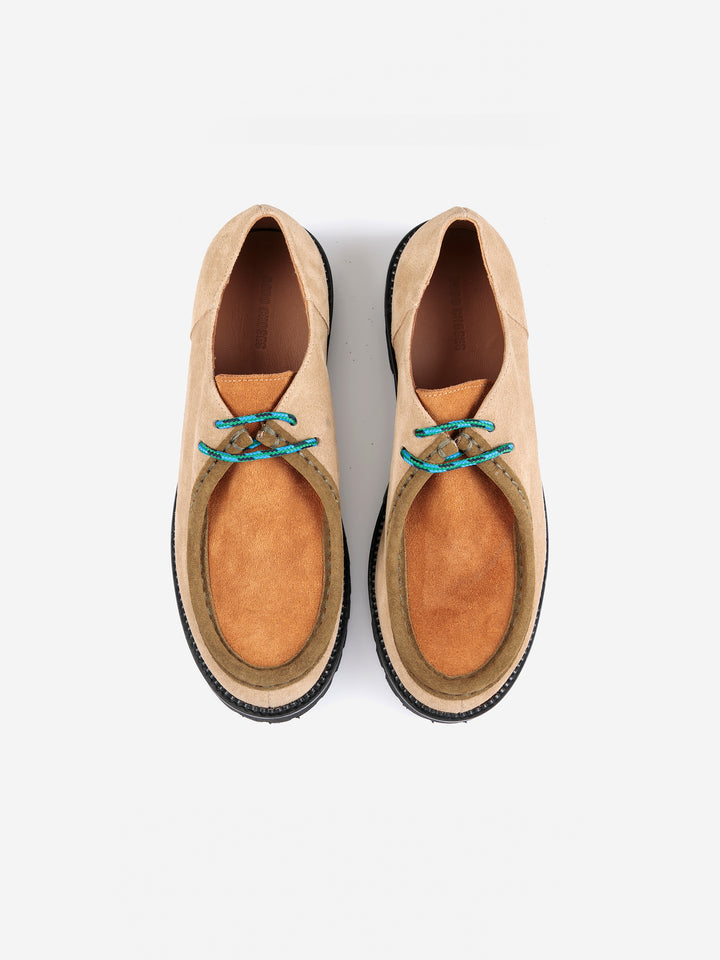 Wallabee-Schuhe aus Wildleder Color Block