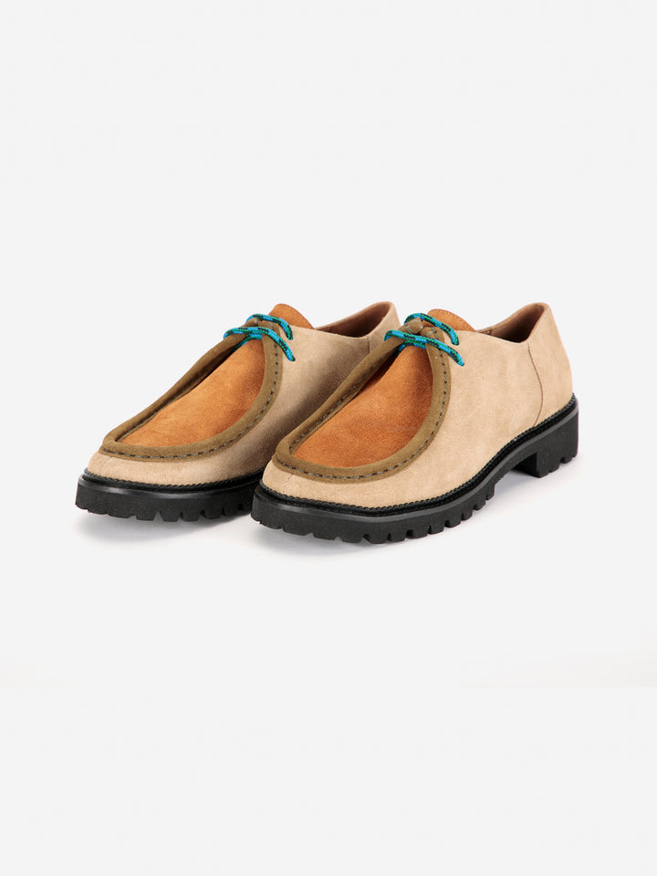 Wallabee-Schuhe aus Wildleder Color Block
