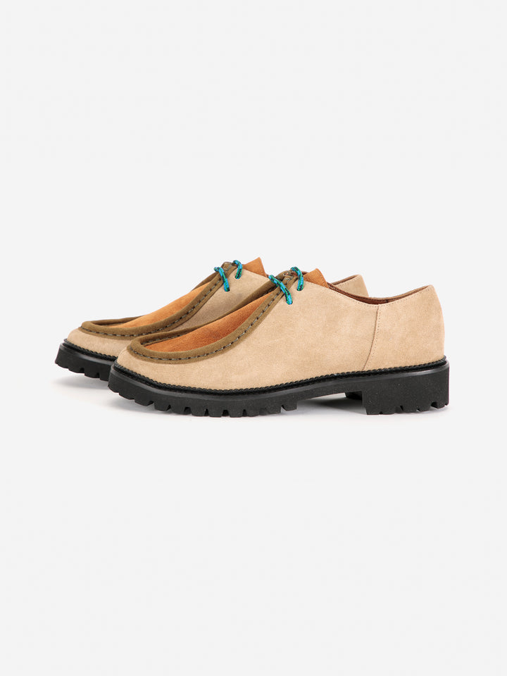 Wallabee-Schuhe aus Wildleder Color Block