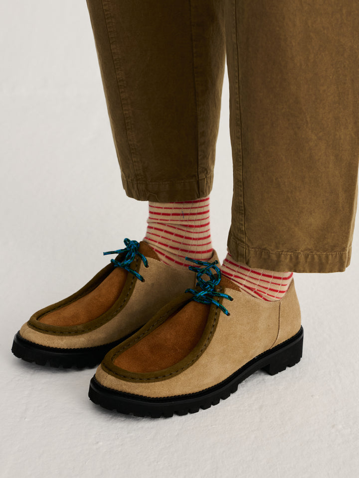 Wallabee-Schuhe aus Wildleder Color Block