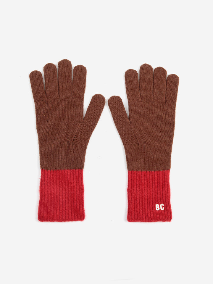Gestrickte Handschuhe aus Merinowolle