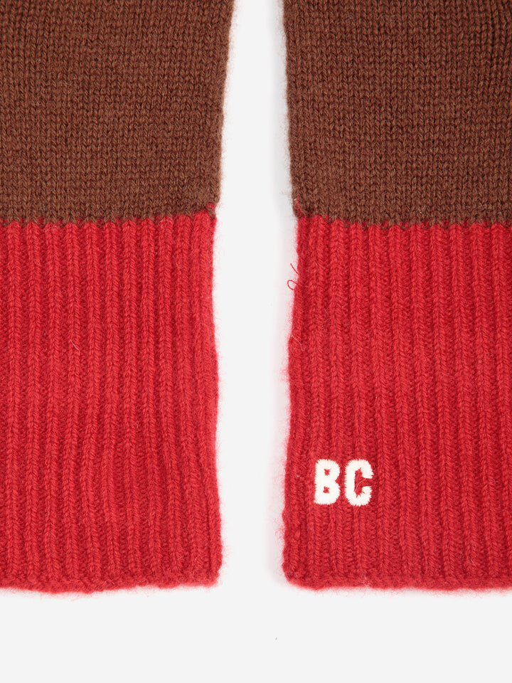 Gestrickte Handschuhe aus Merinowolle