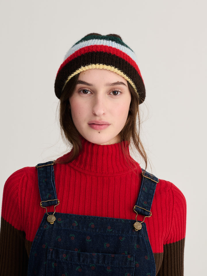 Gestreifte Beanie