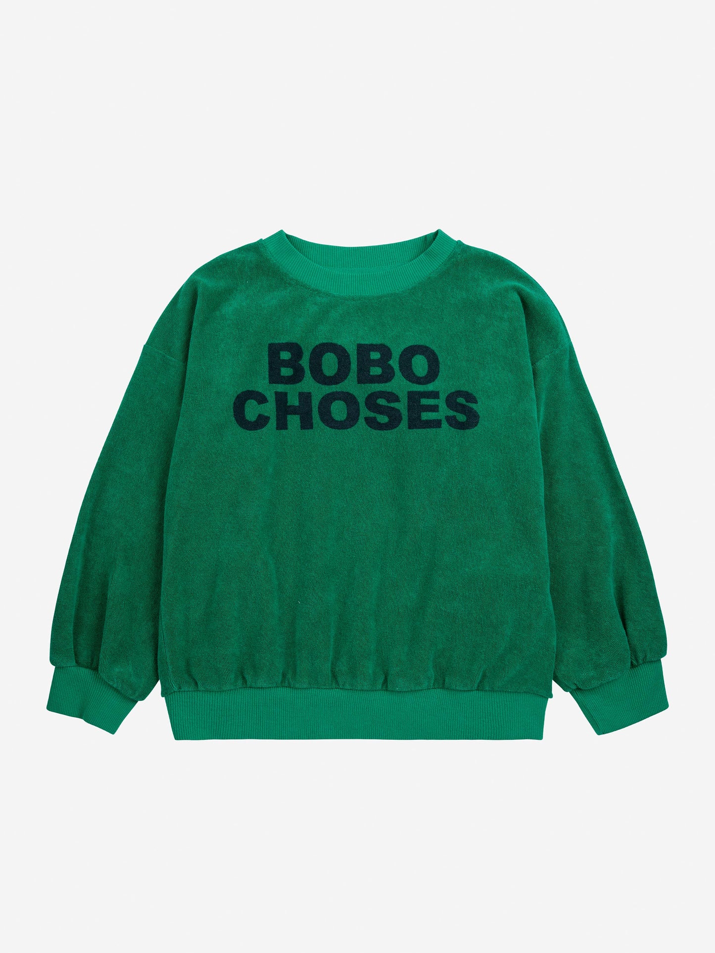 Sweatshirt vert en éponge Bobo Choses