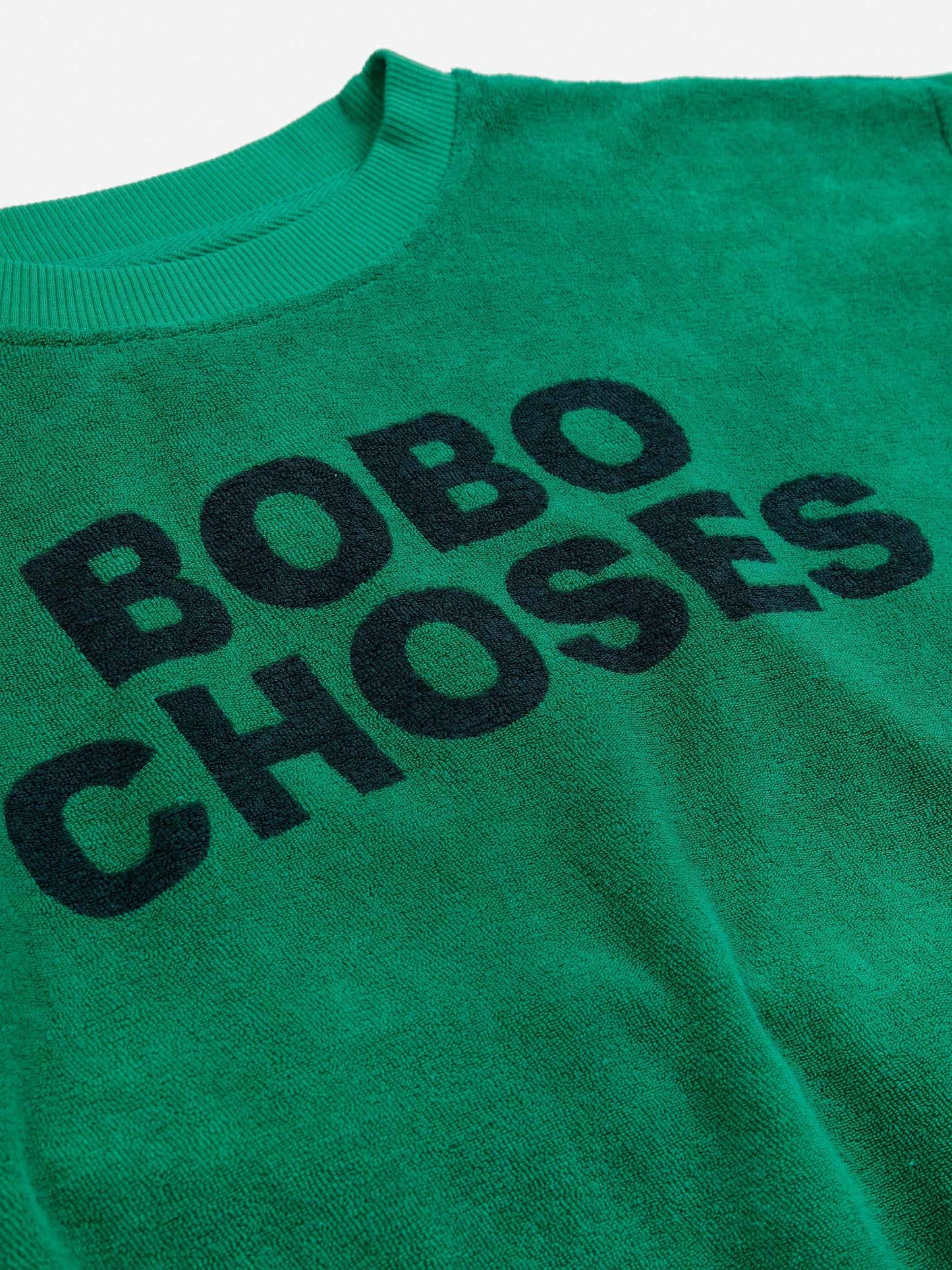 Sweatshirt vert en éponge Bobo Choses