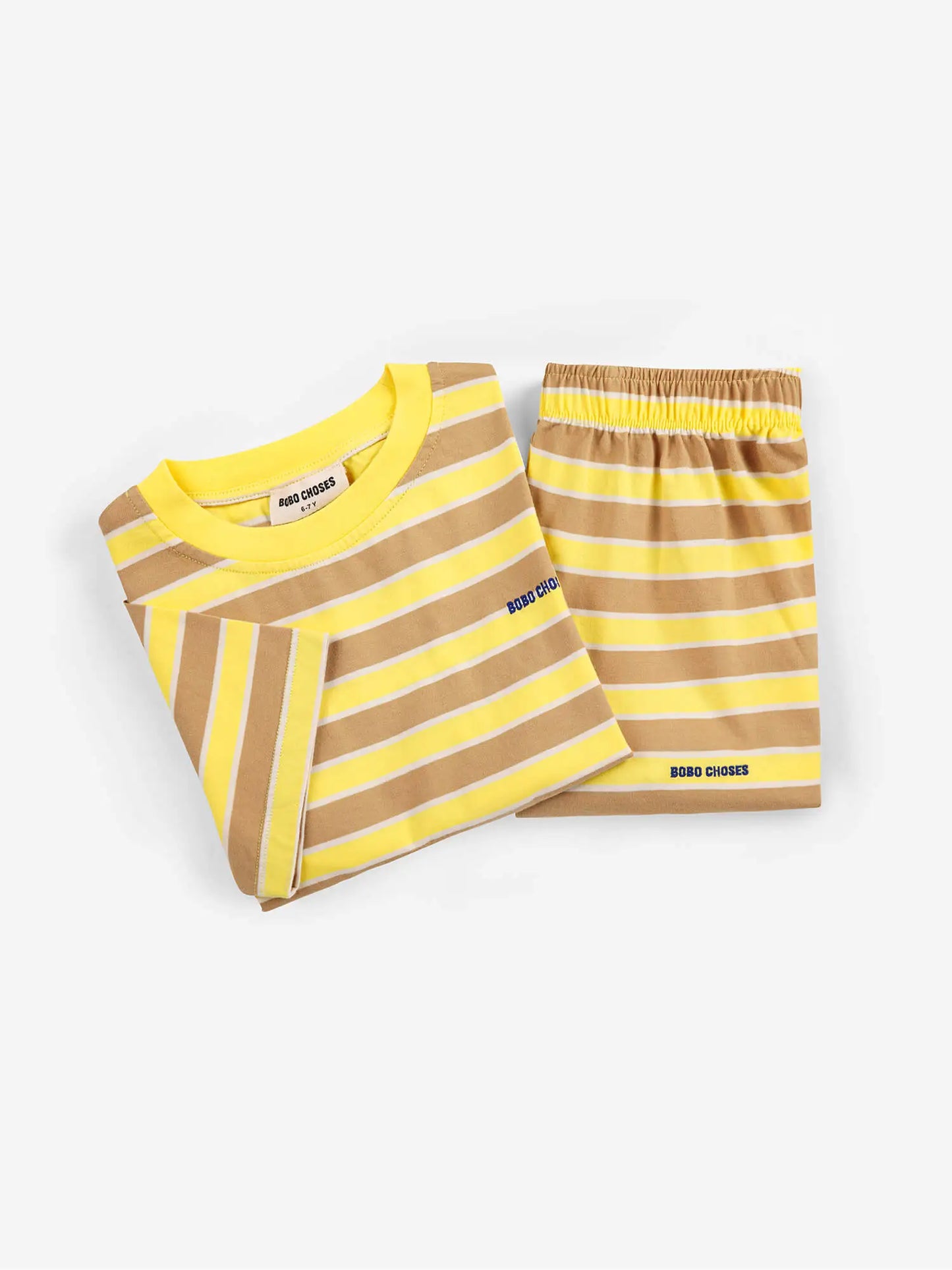 Conjunt de loungewear Yellow Stripes Bobo Choses