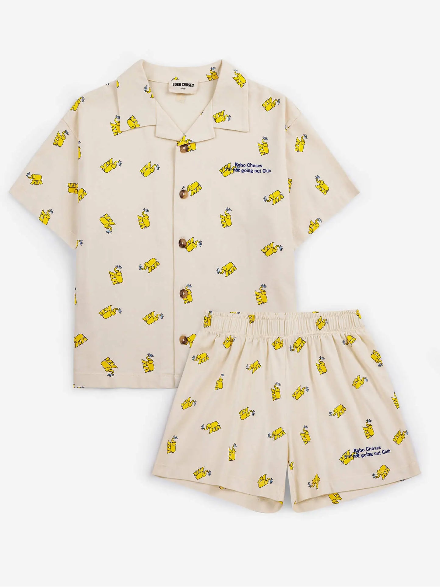 Conjunto de loungewear estampado Yellow Elephant