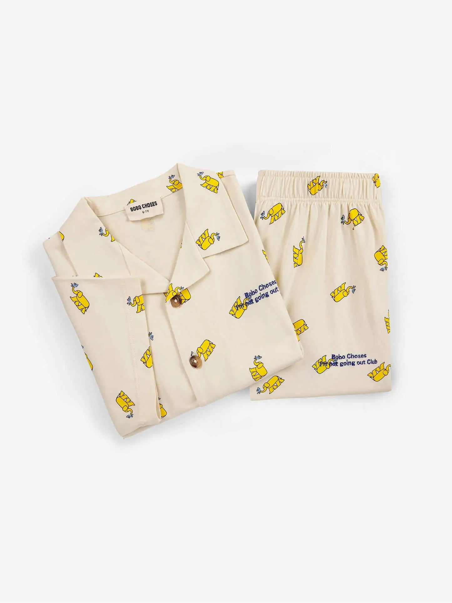 Conjunto de loungewear estampado Yellow Elephant