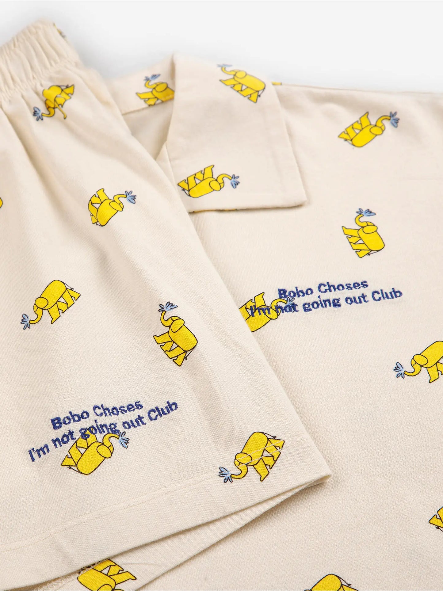 Conjunto de loungewear estampado Yellow Elephant