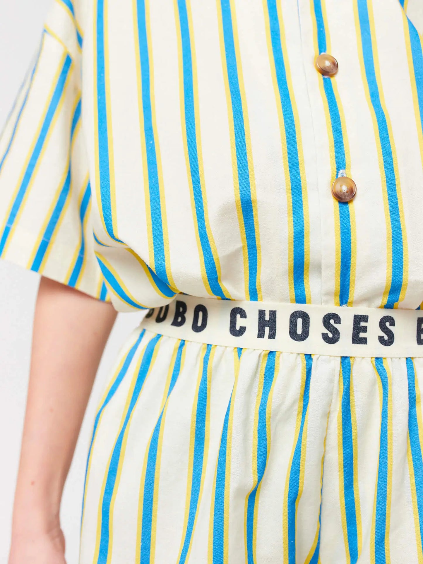 Yellow Stripes loungewear woven set